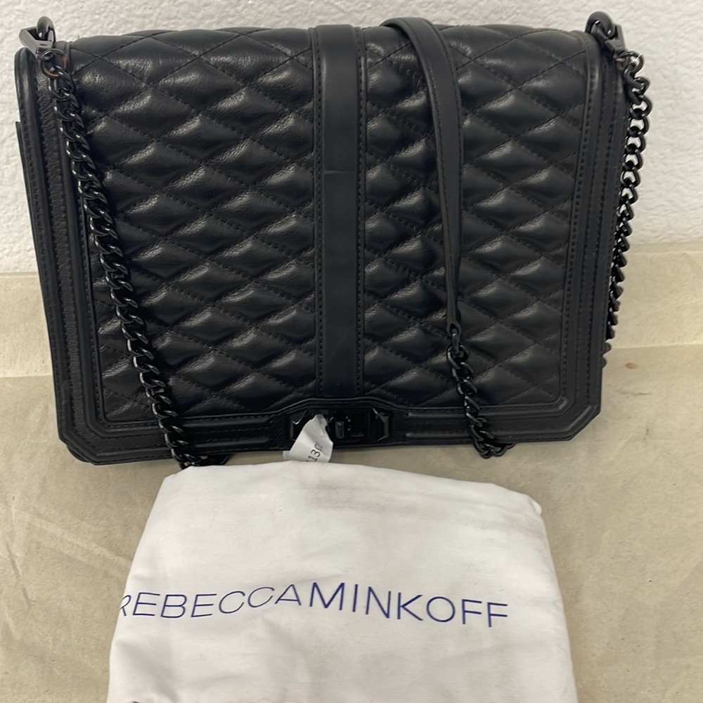 Rebecca Minkoff love Jumbo bag Crossbody Black  WT # 11301